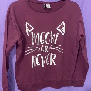 H&M cozy cat sweater